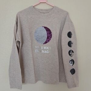 Sequin Moon Graphic Long Sleeve